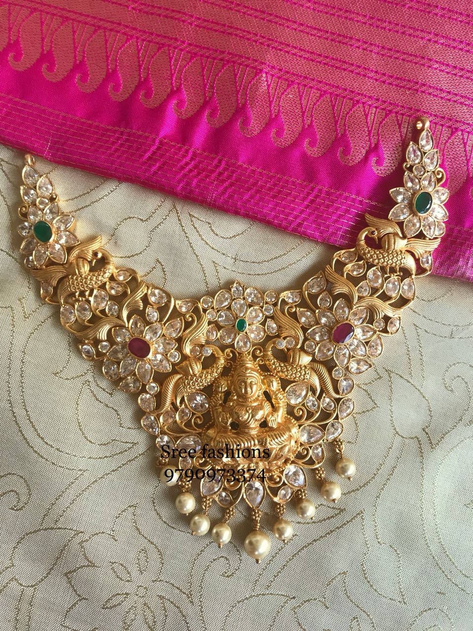 Ethnic Temple Necklace From Sree Exotic Jewelleries