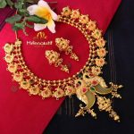 Exotic GoldPlated Laskhmi Necklace From Meenakshi Jewellers