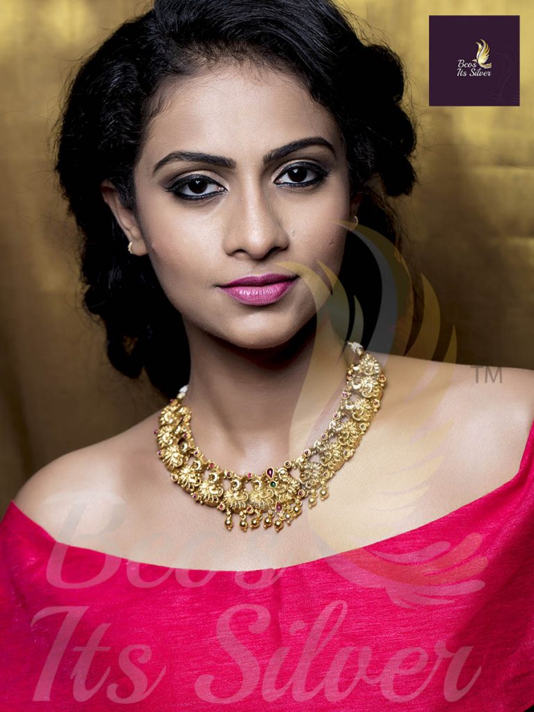 Lovely Gold Plated Silver Necklace From Bcos Its Silver