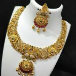 Matte CZ Cutwork Necklace From Kruthika Jewellery