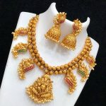 Matte Finish Ganesha Necklace From Kruthika Jewellery