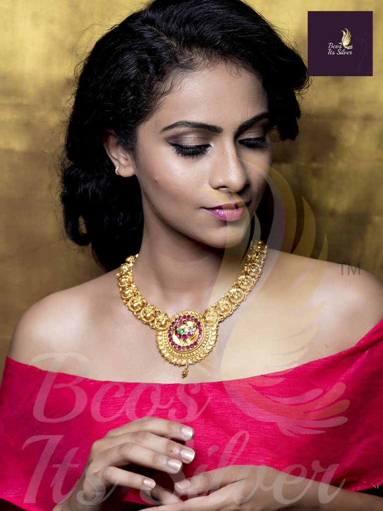 Precious Gold Plated Silver Necklace From Bcos-Its-Silver