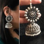 Precious Pearl Silver Jhumka From Aham Jewellery