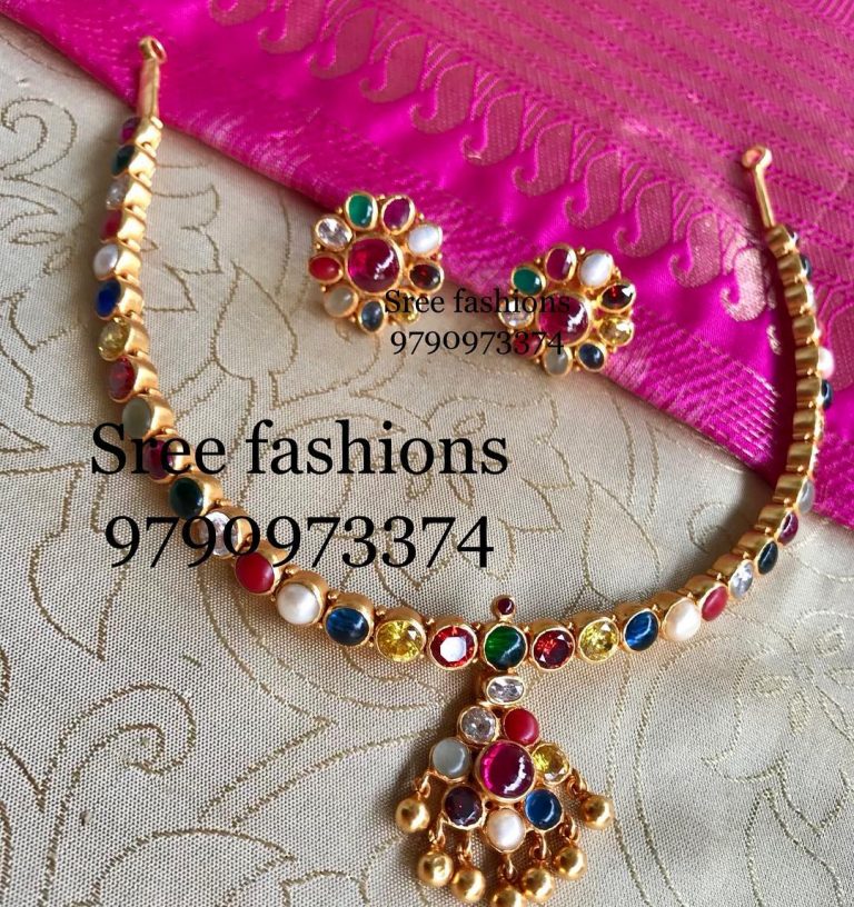 Beautiful-Stone Necklace From Sree Exotic Silver Jewelleries