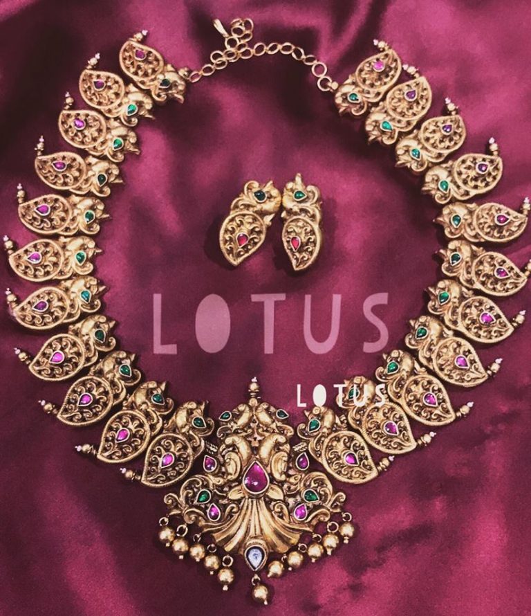 Elegant Goldplated-Silver Necklace From Gold Lotus Silver Jewelleries