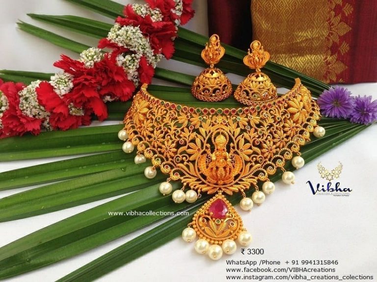 Stunning Temple Choker From Vibha Creations