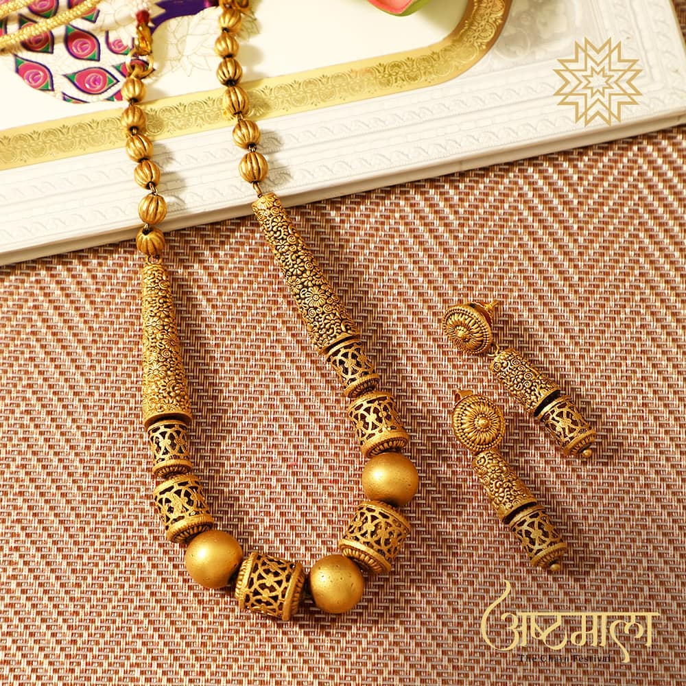 Trendy Gold Necklace From Manubhai Jewellers
