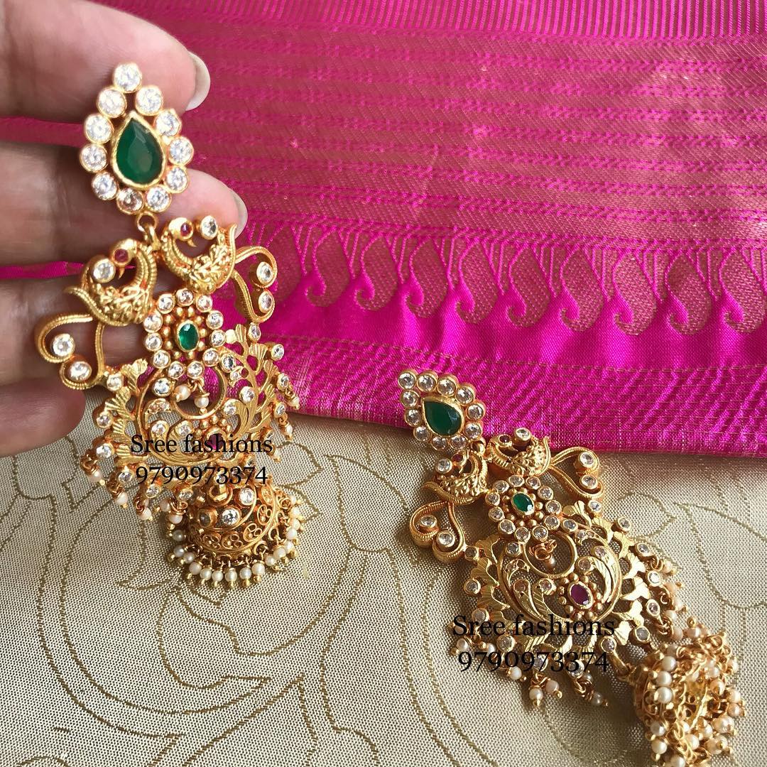 Adorable Jhumka From Sree Exotic Silver Jewelleries