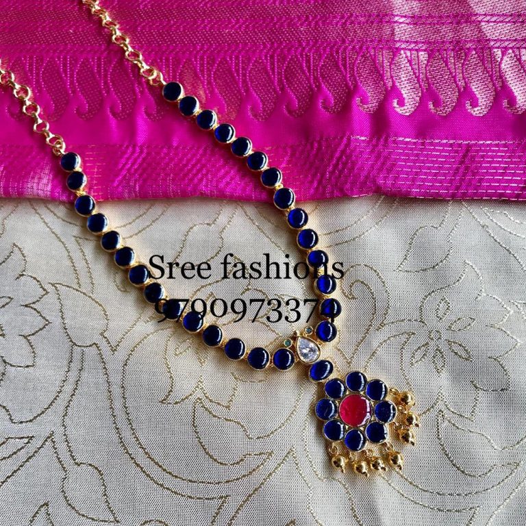Amazing Goldplated-Silver Necklace From Sree Exotic Silver Jewelleries