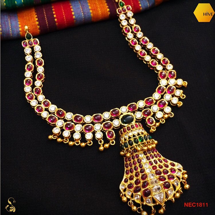 Ethnic Gold Plated Silver Necklace From Sparsak Jewels