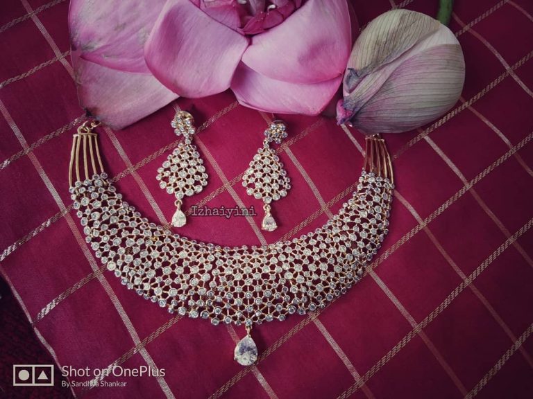 Handcrafted AD Stone Choker Set From Izhaiyini