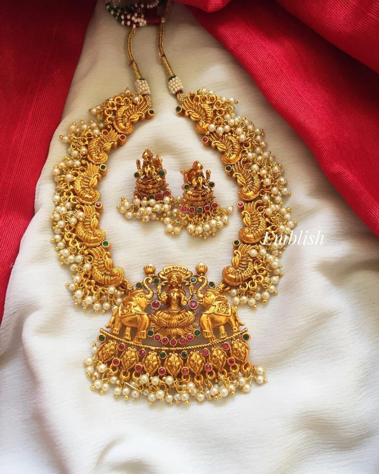 Lakshmi Pearl Neckpiece From Emblish Coimbatore