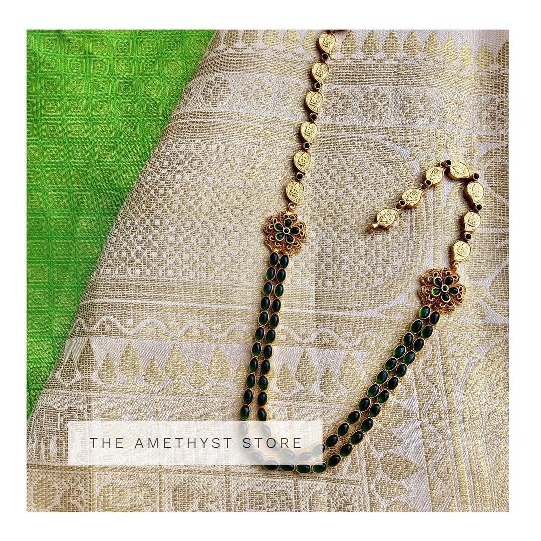 Pretty Gold Plated Silver Long Necklace From The Amethys Store