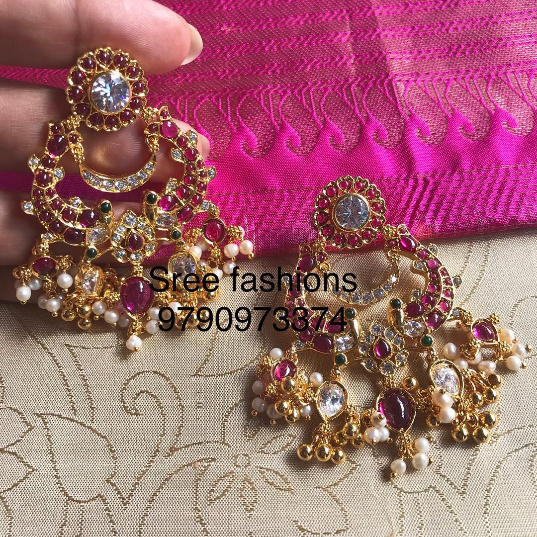 Pretty Silver Earring From Sree Exotic Silver Jewelleries
