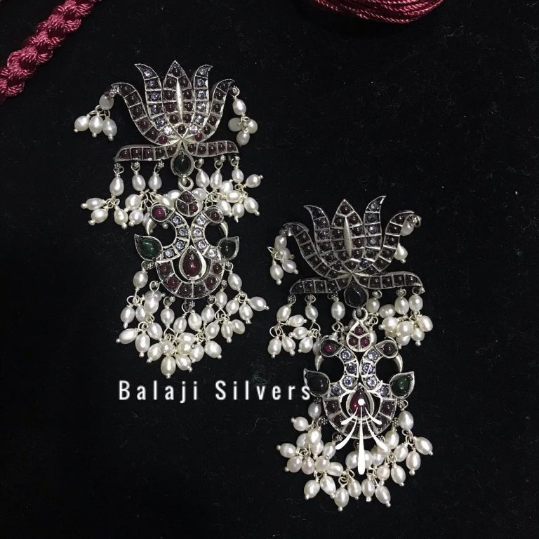 Beautiful Lotus Earring From Balaji Silvers