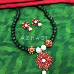 Beautiful Red Beads Necklace From Azhagi Beads