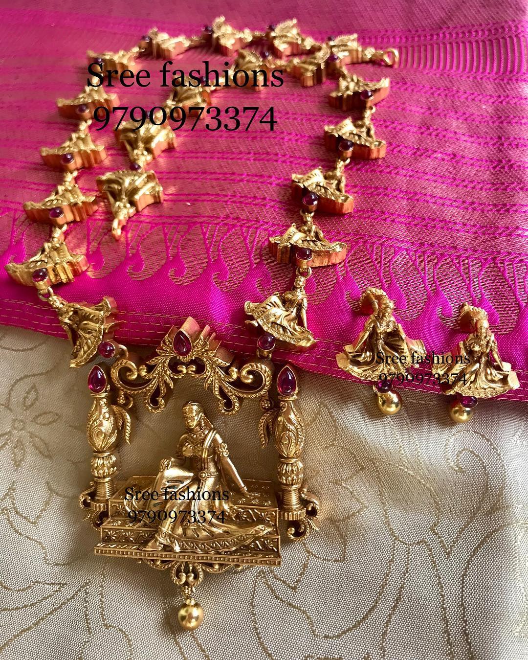 Decorative Devasena Nagas Haram From Sree Exotic Silver Jewelleries