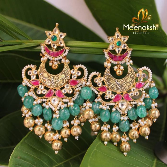 Decorative Earring From Meenakshi Jewellers ~ South India Jewels