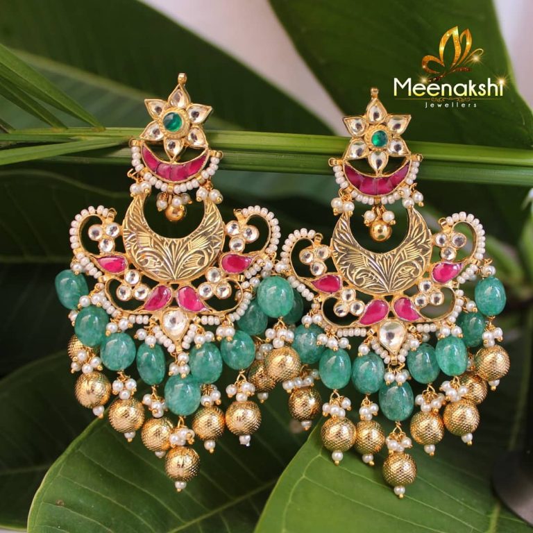 Decorative Earring From Meenakshi Jewellers - South India Jewels