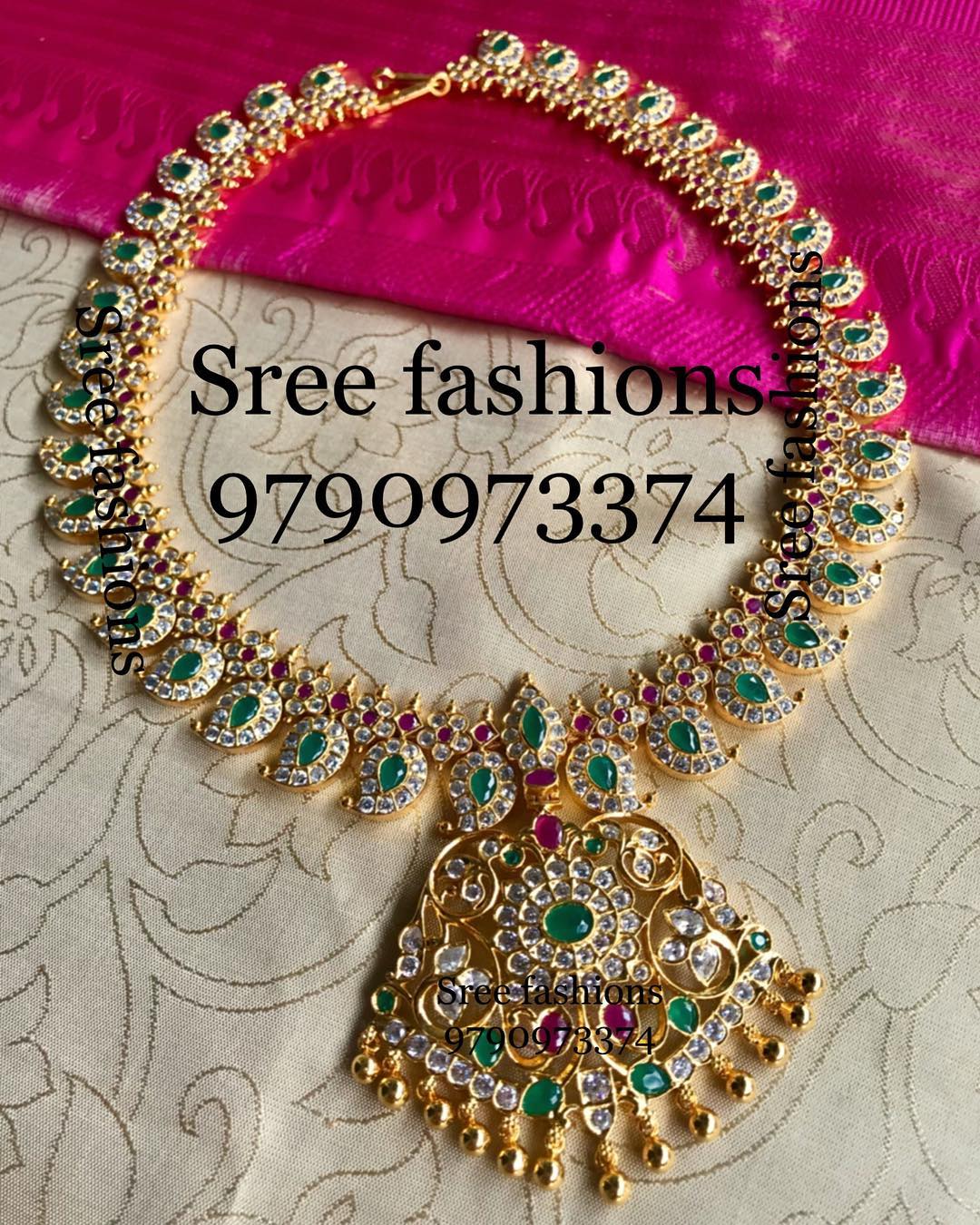Eye Catching Mango Necklace From Sree Exotic Silver Jewelleries