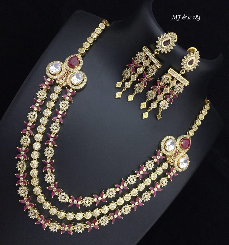 Ruby Multilayered Haram From Ethniq Diva