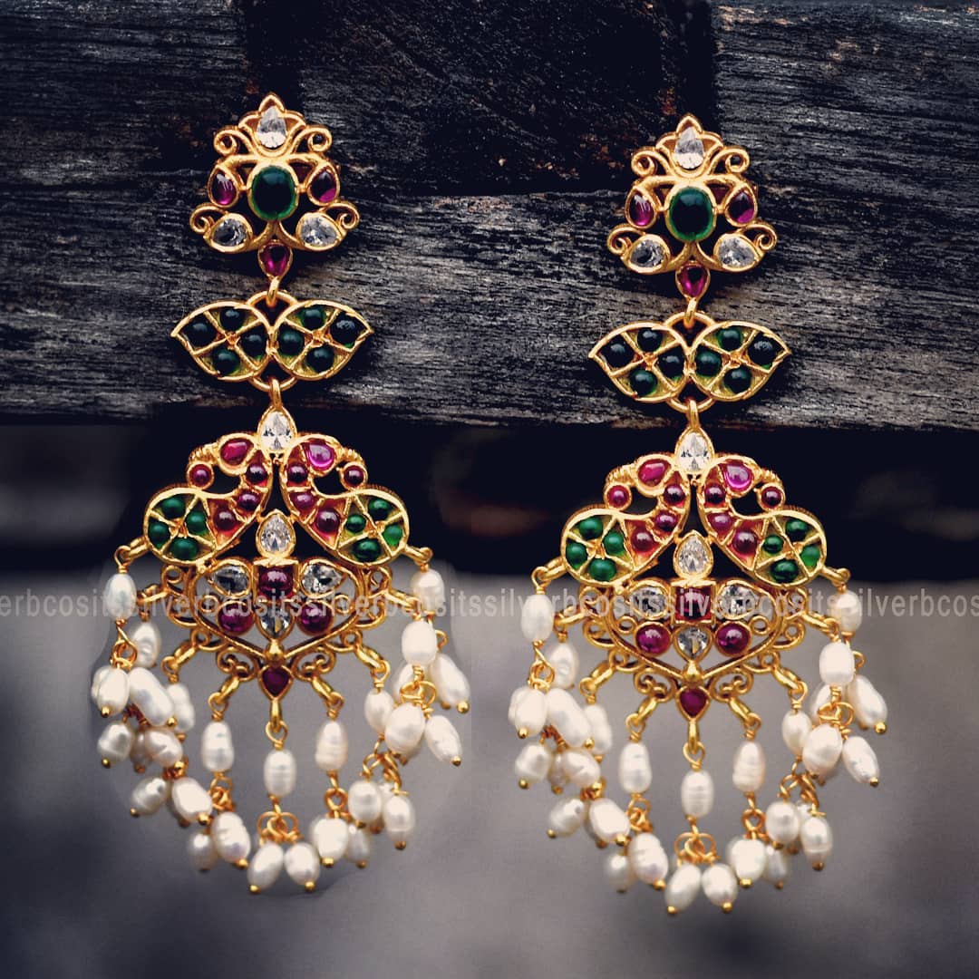Traditional Earring From Bcos Its Silver - South India Jewels