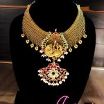 Decorative Gold Necklace From Aarni By Shravani
