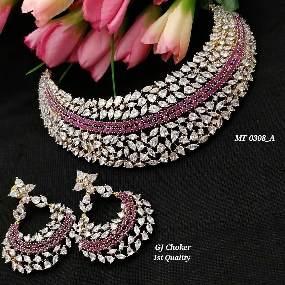 Gorgeous Choker Set From Kruthika Jewellery