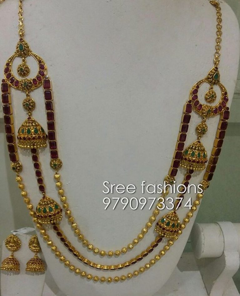 Pretty Multilayered Necklace From Sree Eotic Silver Jewellery