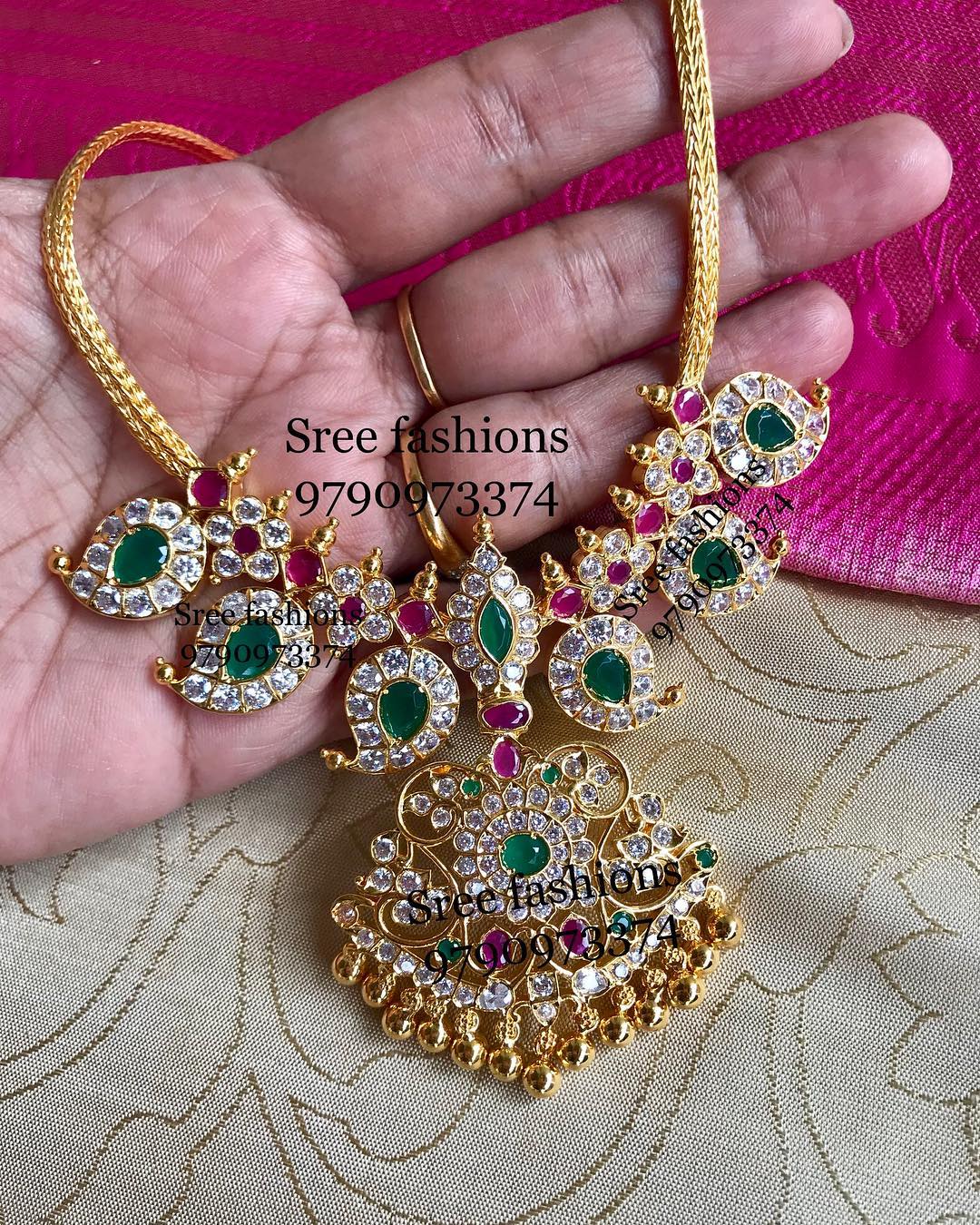 Pretty Silver Mango Necklace From Sree Exotic Silver Jewelleries