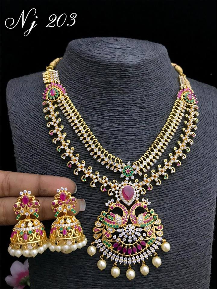 Amazing Stone Necklace Set From Temple Collection