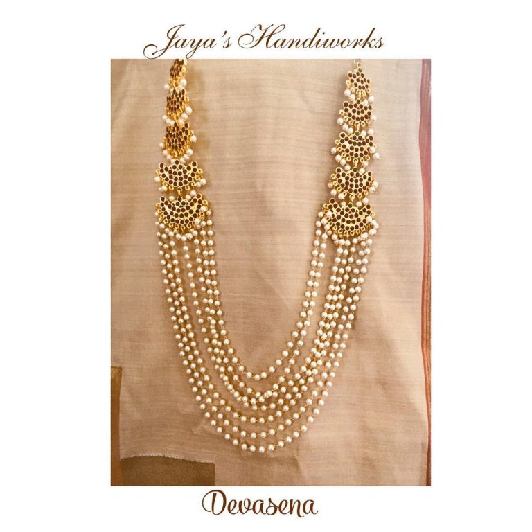 Beautiful Pearl Necklace From Jaya's Handiwork