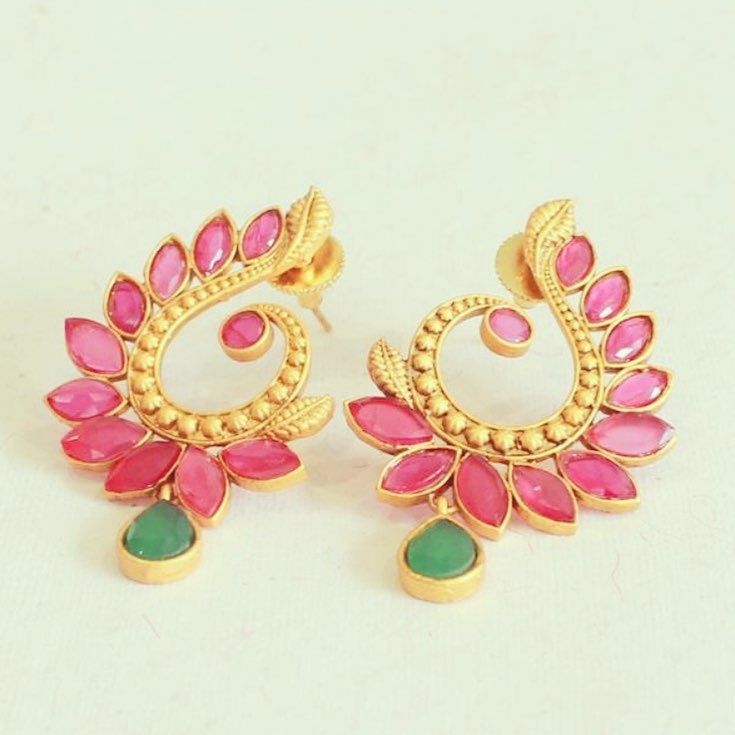Brass veli earrings From Aatman india - South India Jewels