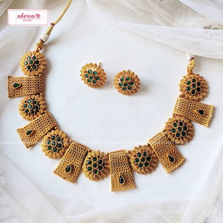 Eye Catching Necklace Set From Adorna Chennai