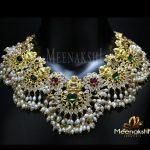 Gorgeous Gold Plated Silver Necklace From Meenakshi Jewellers