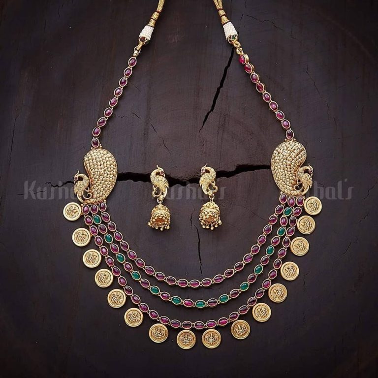 Ruby Green Layers With Antique Sparkle From Kushals Fashion Jewellery