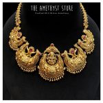 Silver Gold Plated Nakshi Necklace From The amethyst Store