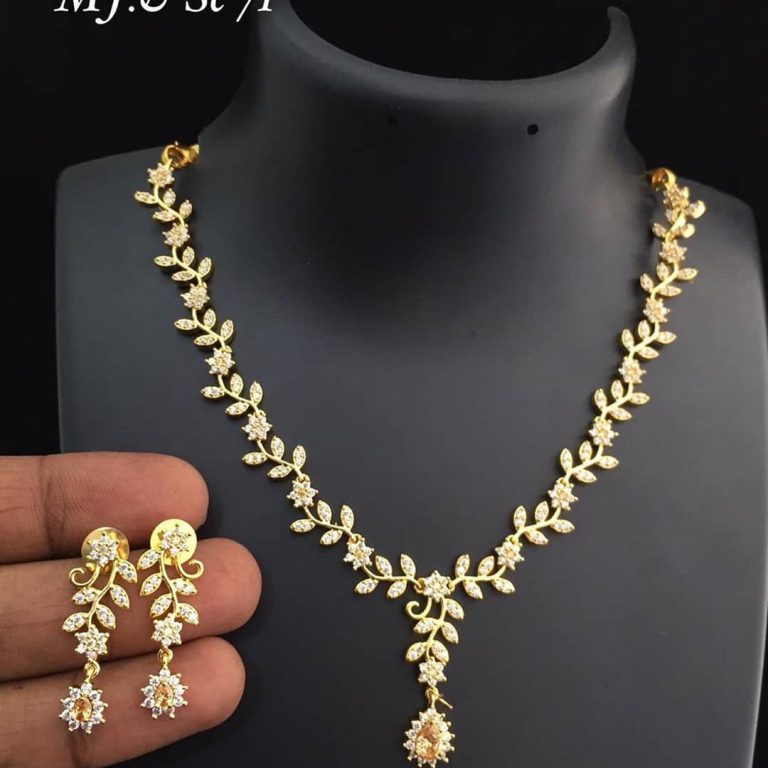 Simple necklace Set From Abhi's Jewel Hunt