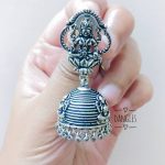 Stylish Silver Shade Lakshmi Jhumka From Dangles Chennai