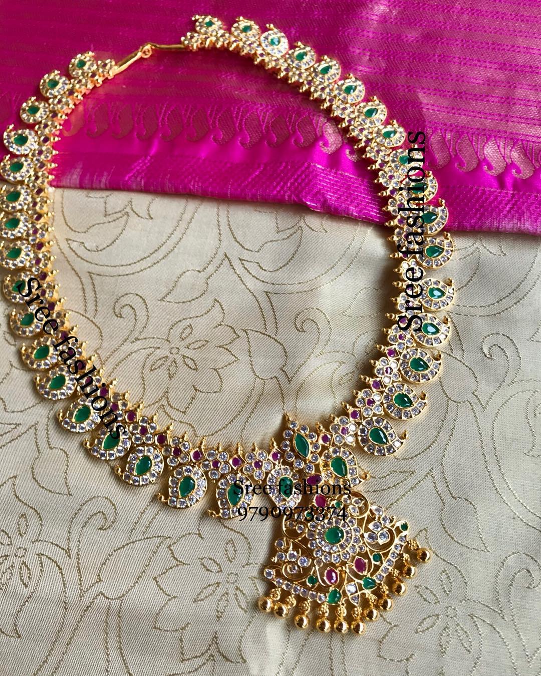 Traditional Mango Necklace From Sree Exotic Silver-Jewelleries