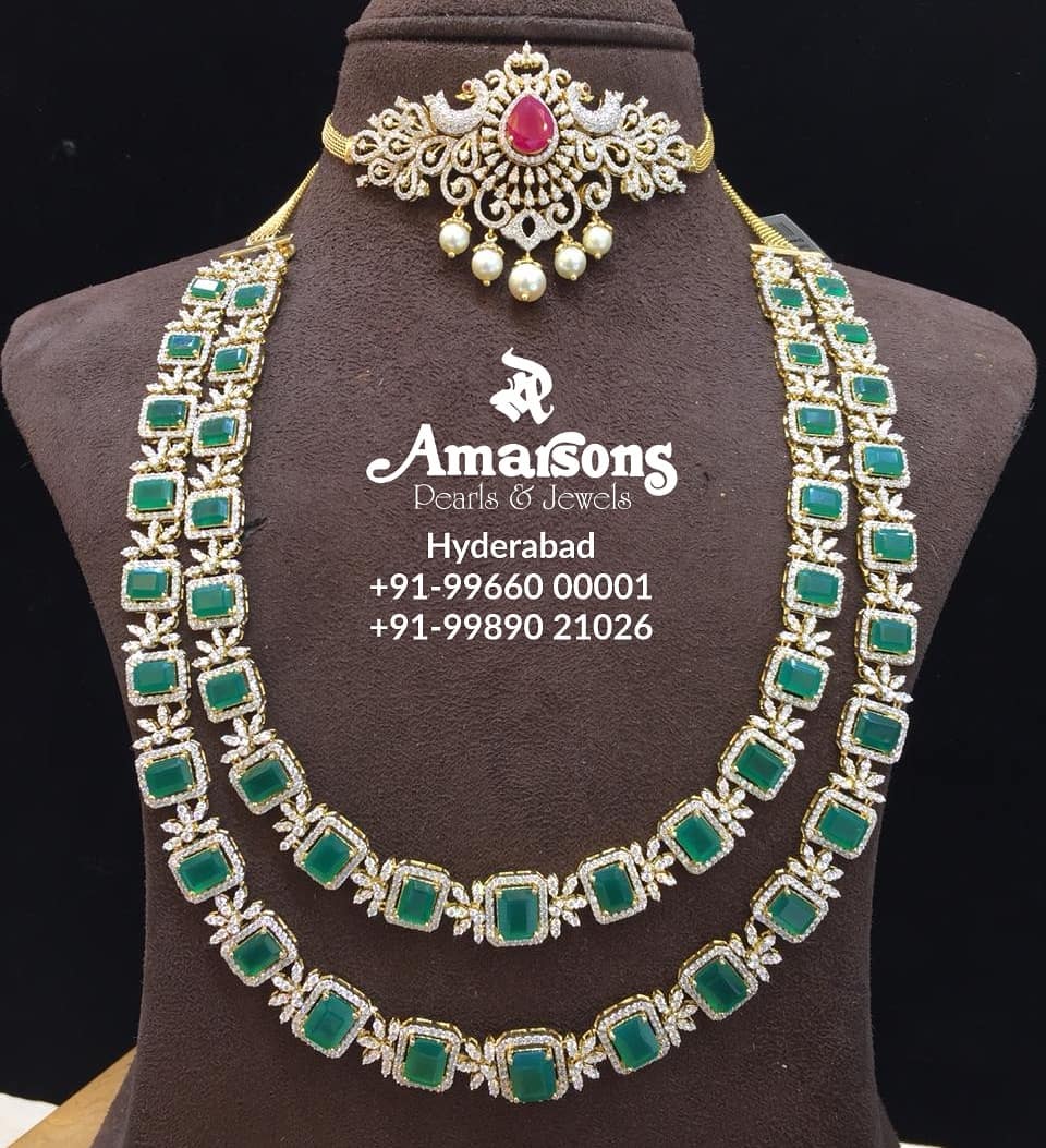 Emerald Diamond Necklace From Amarsons Jewellery