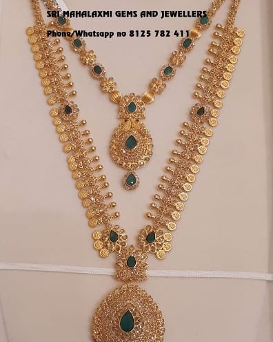Gold Necklace Set From Mahalakshmi Gems And Jewellers
