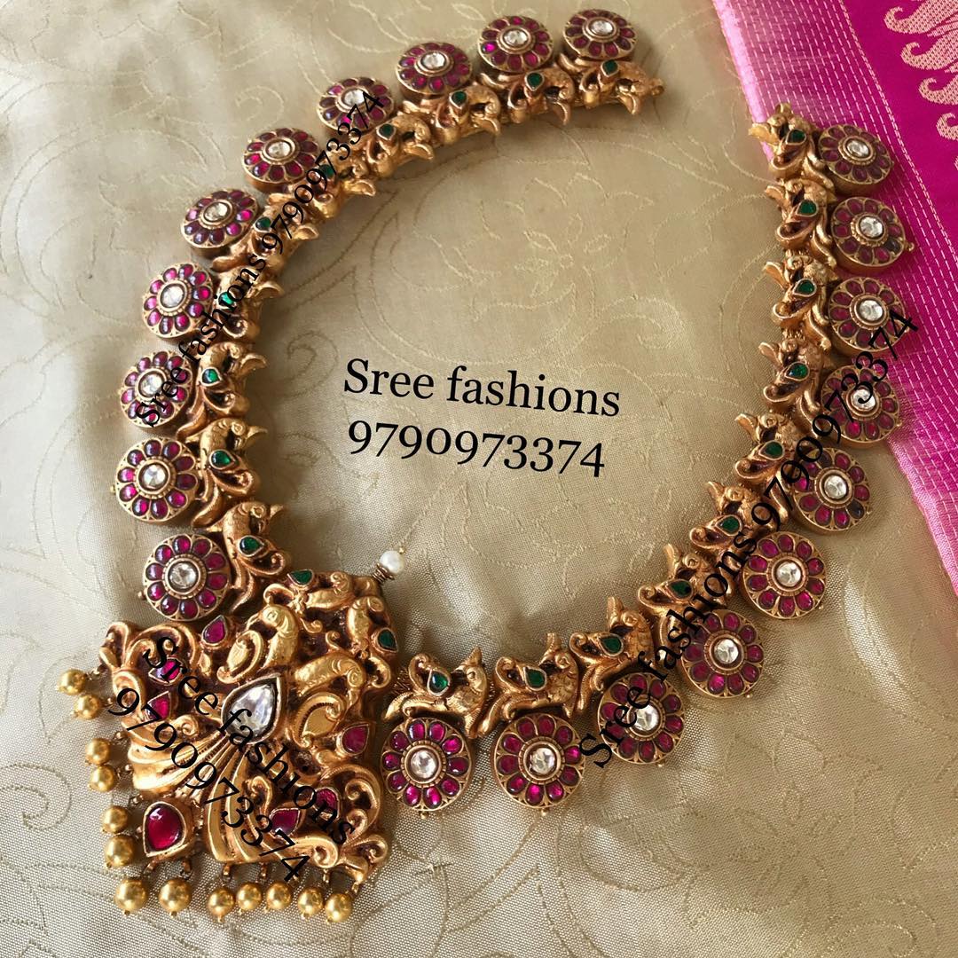 Traditional Silver Necklace From Sree Exotic Silver Jewelleries