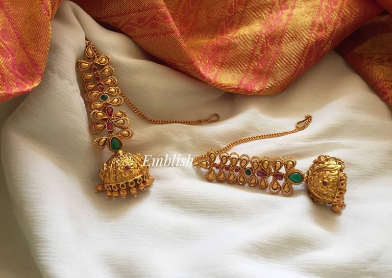 Vintage Style Bridal Earring From Emblish Coimbatore