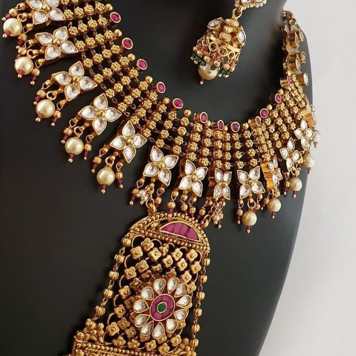Exclusive 1(one) gram neck sets | Bridal online neck sets | 1 gram gold  jewellery, Gold jewelry for sale, Gold jewelry fashion