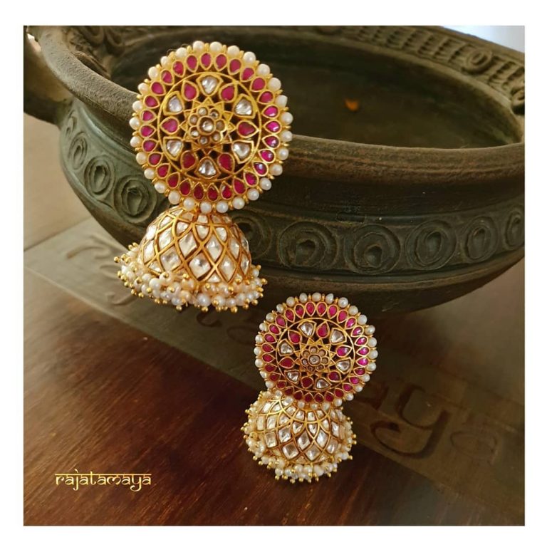 Beautiful Bridal Jhumka From Rajatamaya