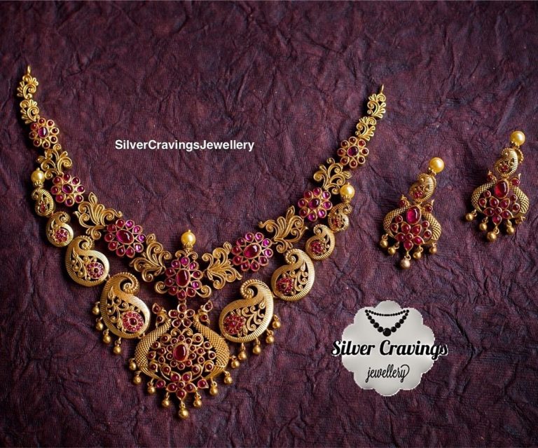 Beautiful Designer Neckpiece From Silver Cravings Jewellery