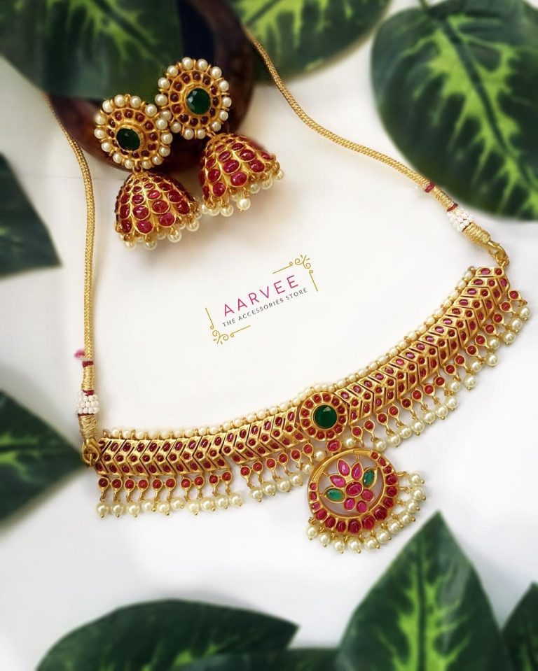 Beautiful Kemp Chandbali From Silver Cravings Jewellery