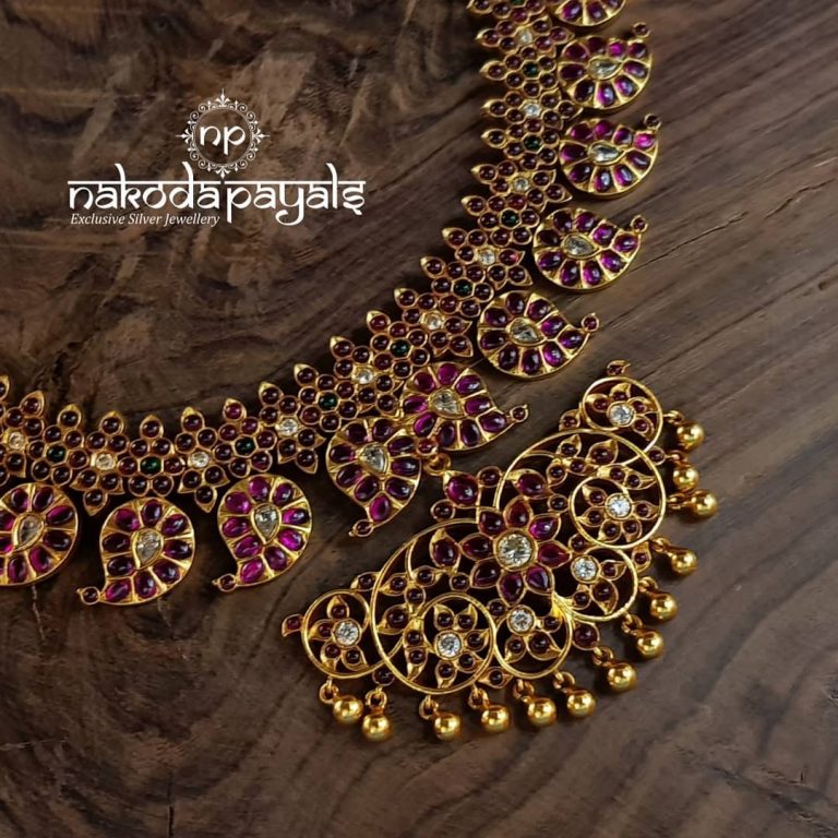 Eye Catching Silver Necklace From Nakoda Payals