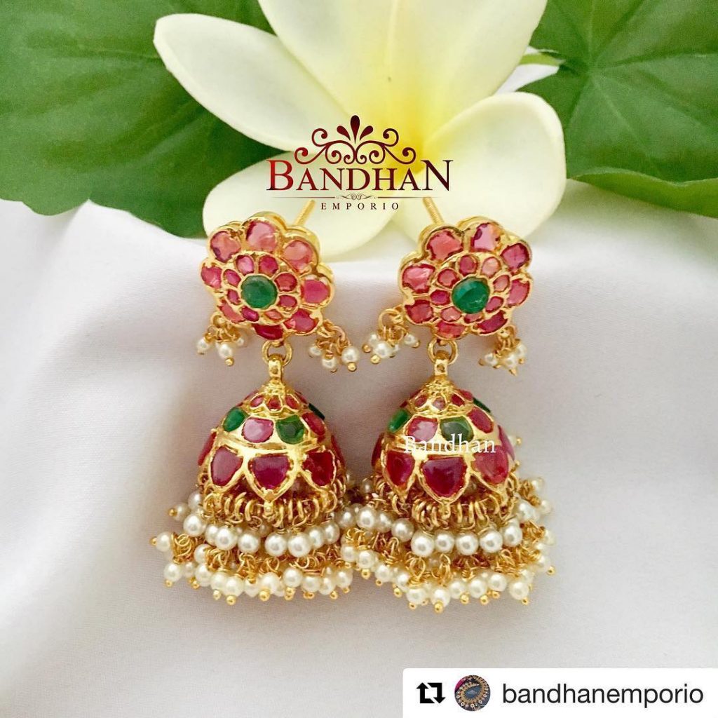 Luxury Designer Jhumka From Bandhan - South India Jewels